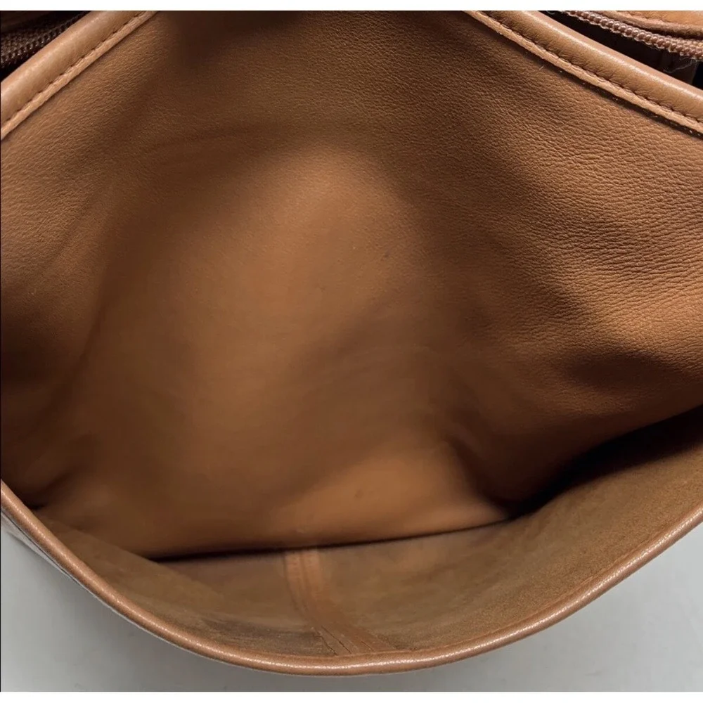 Vintage Coach Whitney 4115 Flap Crossbody Brown Leather USA 90s 12x11